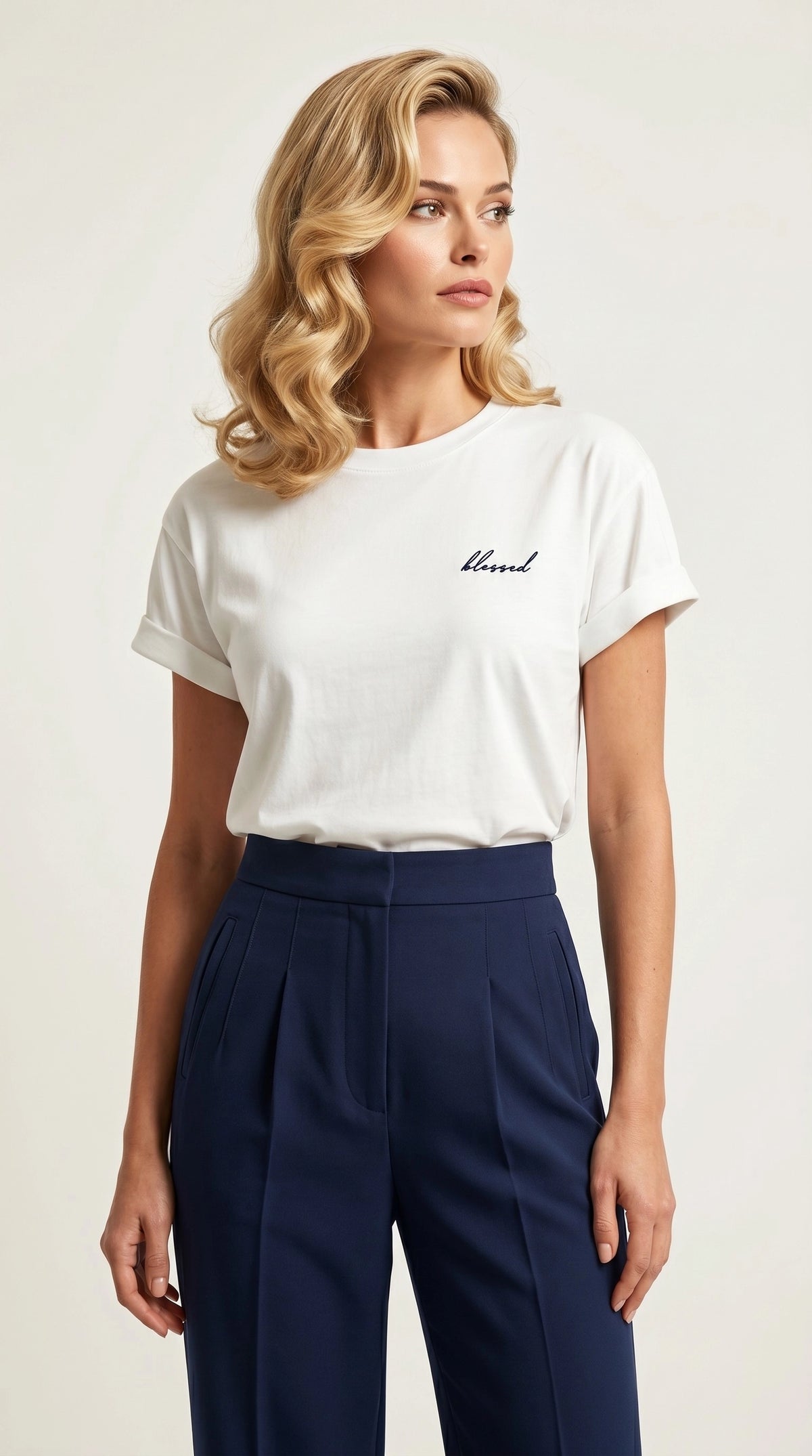 Blusa Camiseta clásica Marie | Blanco Écru