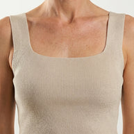 Blusa Top Livia | Punto Ribbed | Beige Perla