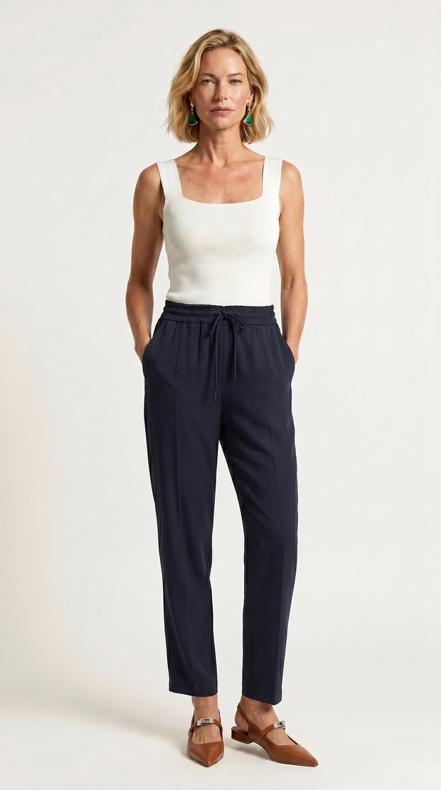 Blusa Top Livia | Punto Ribbed | Blanco Marfil