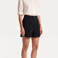 Bermuda Riviera Tiro Alto | Pantalón Corto Elegante  | Negro Clásico