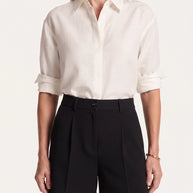 Bermuda Riviera Tiro Alto | Pantalón Corto Elegante  | Negro Clásico