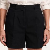 Bermuda Riviera Tiro Alto | Pantalón Corto Elegante | Negro Clásico