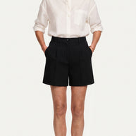 Bermuda Riviera Tiro Alto | Pantalón Corto Elegante | Negro Clásico