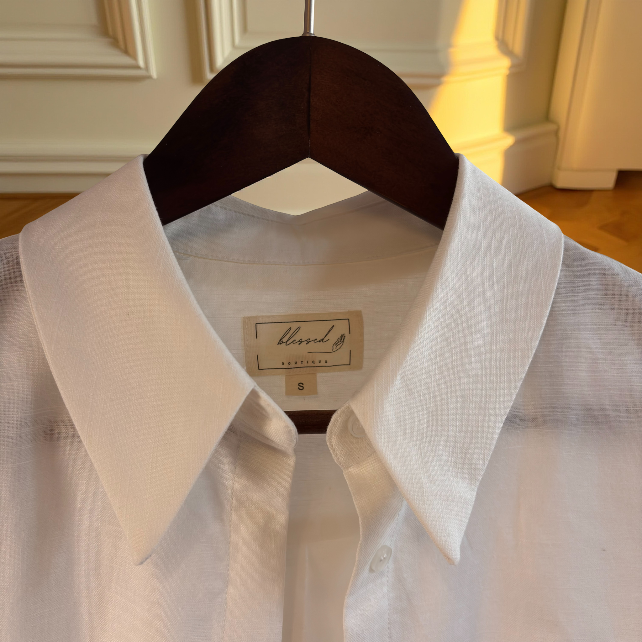 CAMISA DE LINO LIS BLANCO ÉCRU