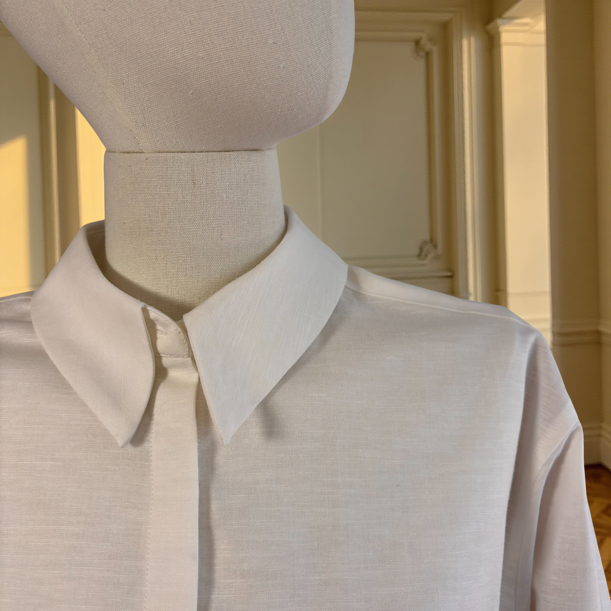 CAMISA DE LINO LIS BLANCO ÉCRU