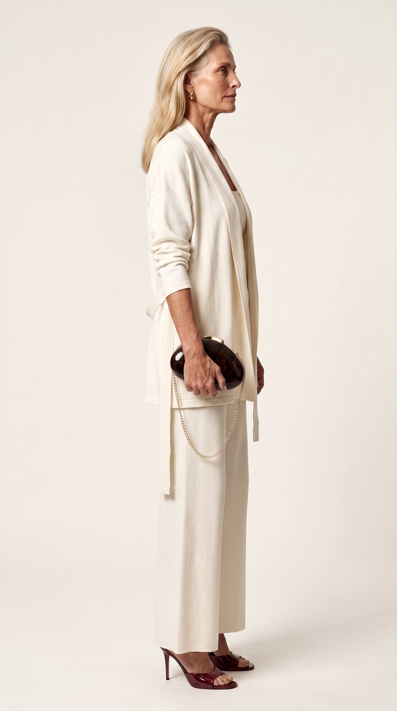 Conjunto Ocaso de Punto | Total Look 3 Piezas | Blanco Cloud