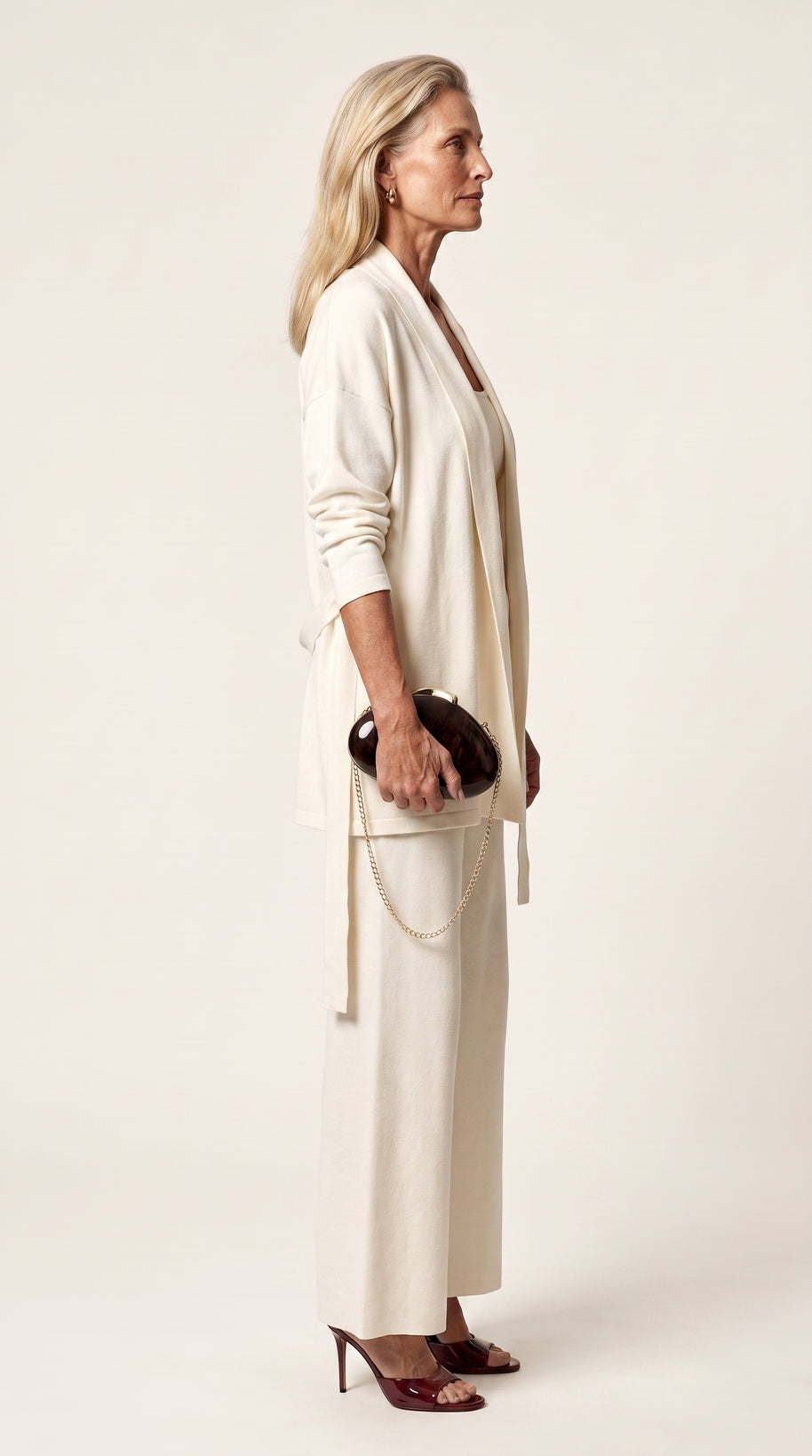 Conjunto Ocaso de Punto | Total Look 3 Piezas | Blanco Cloud