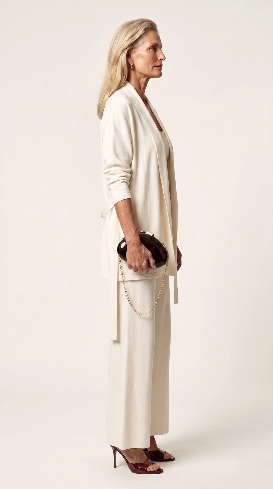 Conjunto Ocaso de Punto | Total Look 3 Piezas | Blanco Cloud