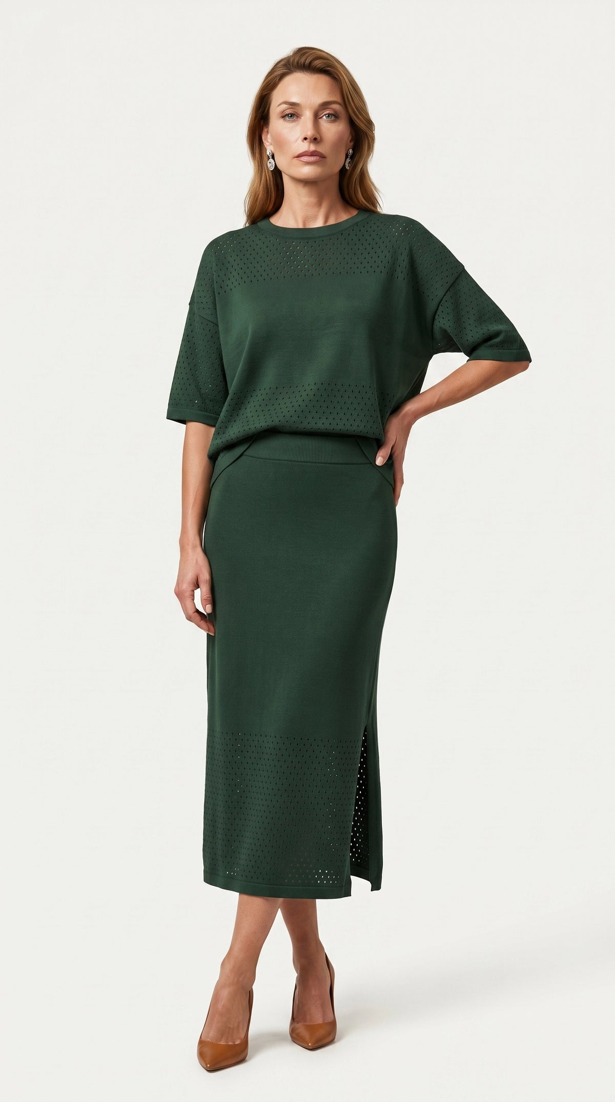Conjunto Savia | Total Look 2 Piezas | Verde Musgo Profundo