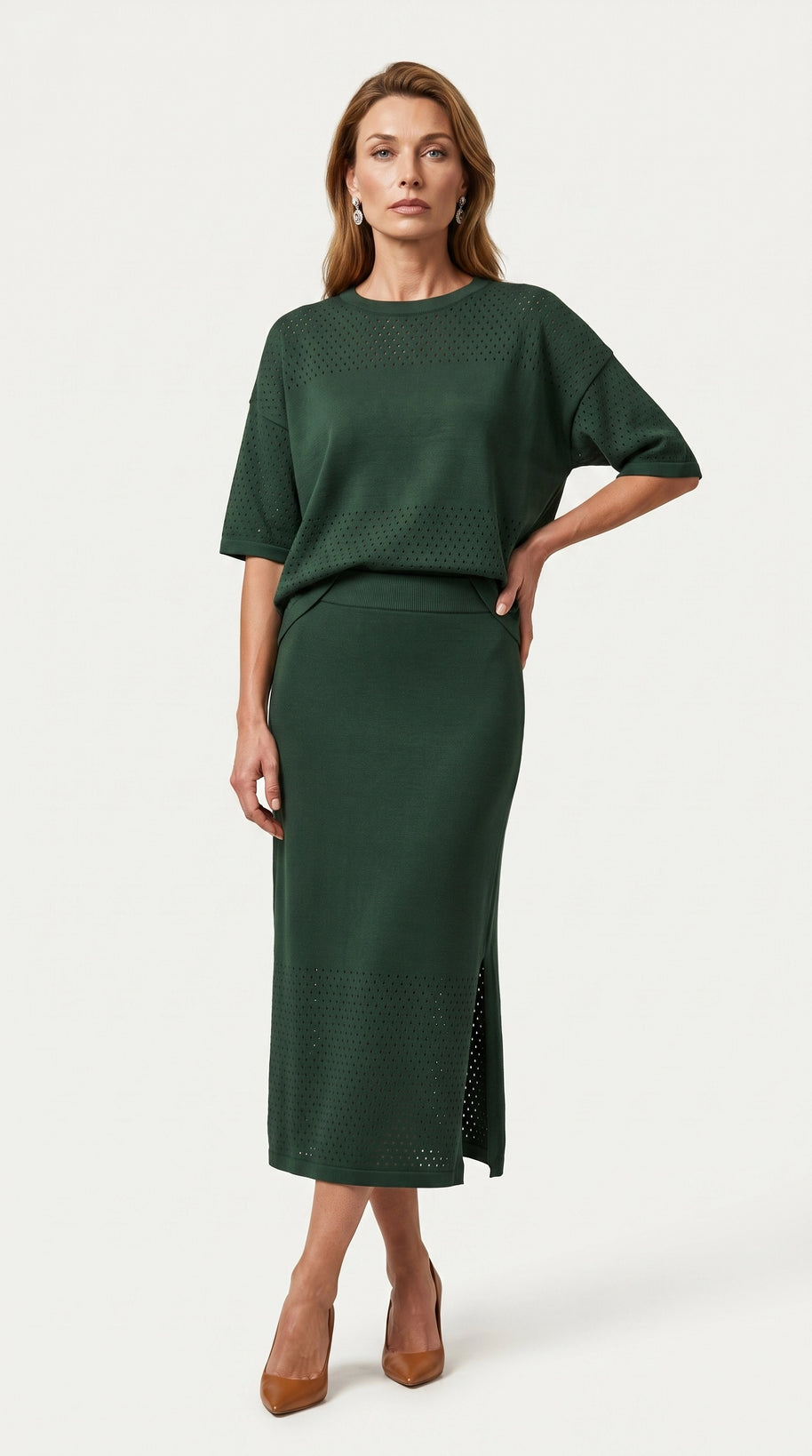 Conjunto Savia | Total Look 2 Piezas | Verde Musgo Profundo