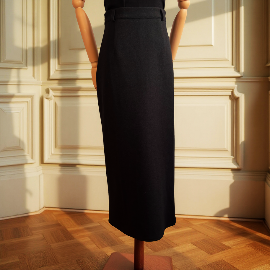 FALDA MIDI ARISTEA NEGRO CLÁSICO