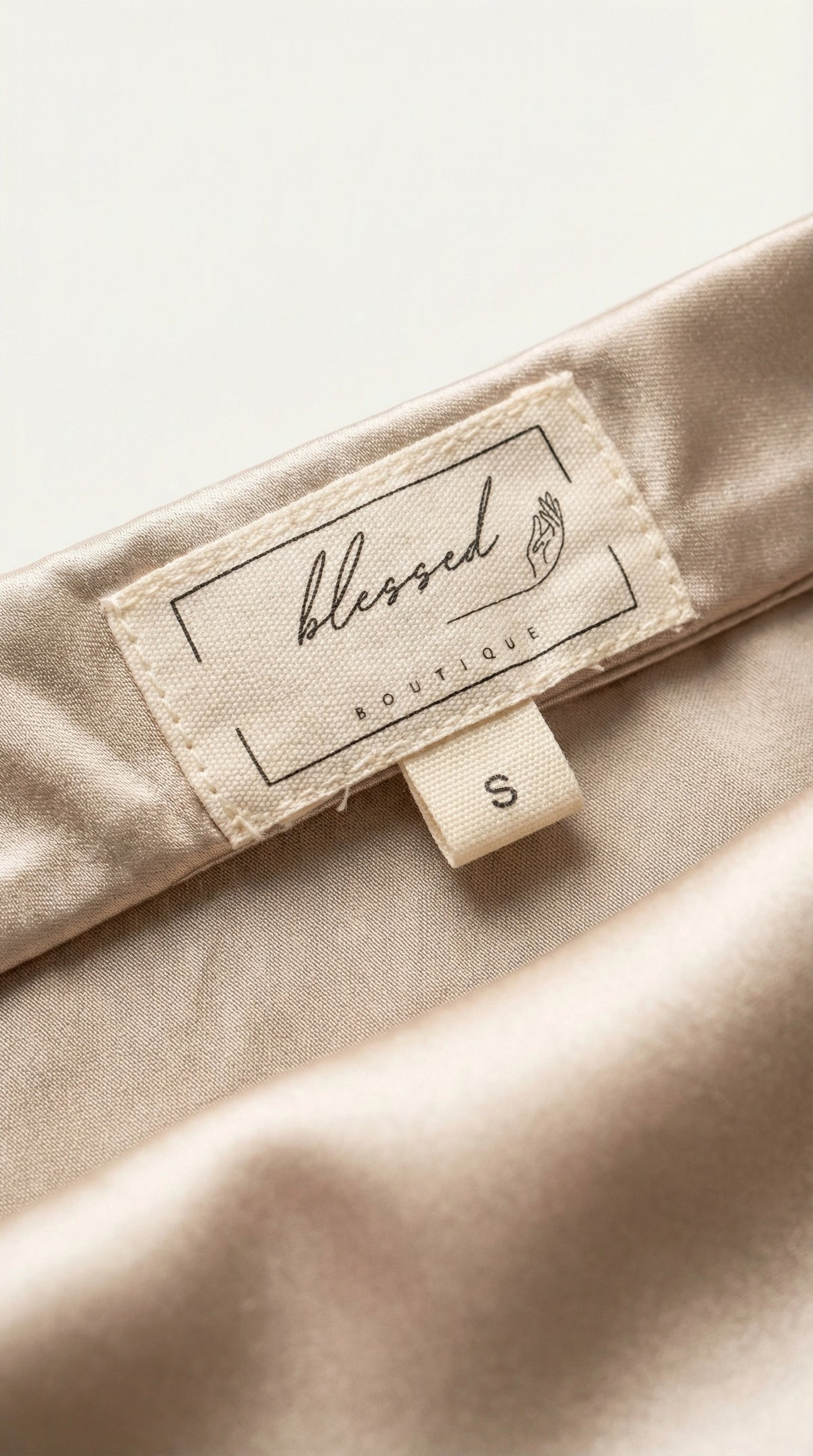 Falda Satinada Midi Claire | Marfil Champagne