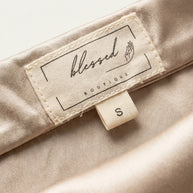 Falda Satinada Midi Claire | Marfil Champagne