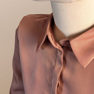 CAMISA MORGANITA DE CETIM ROSA PÁLIDO