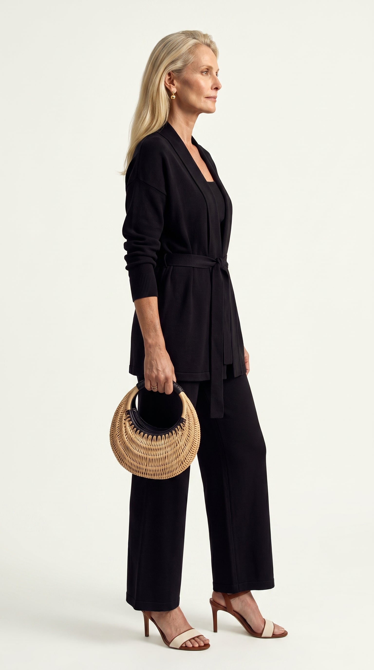 Conjunto Ocaso de Punto | Total Look 3 Piezas | Negro Clásico