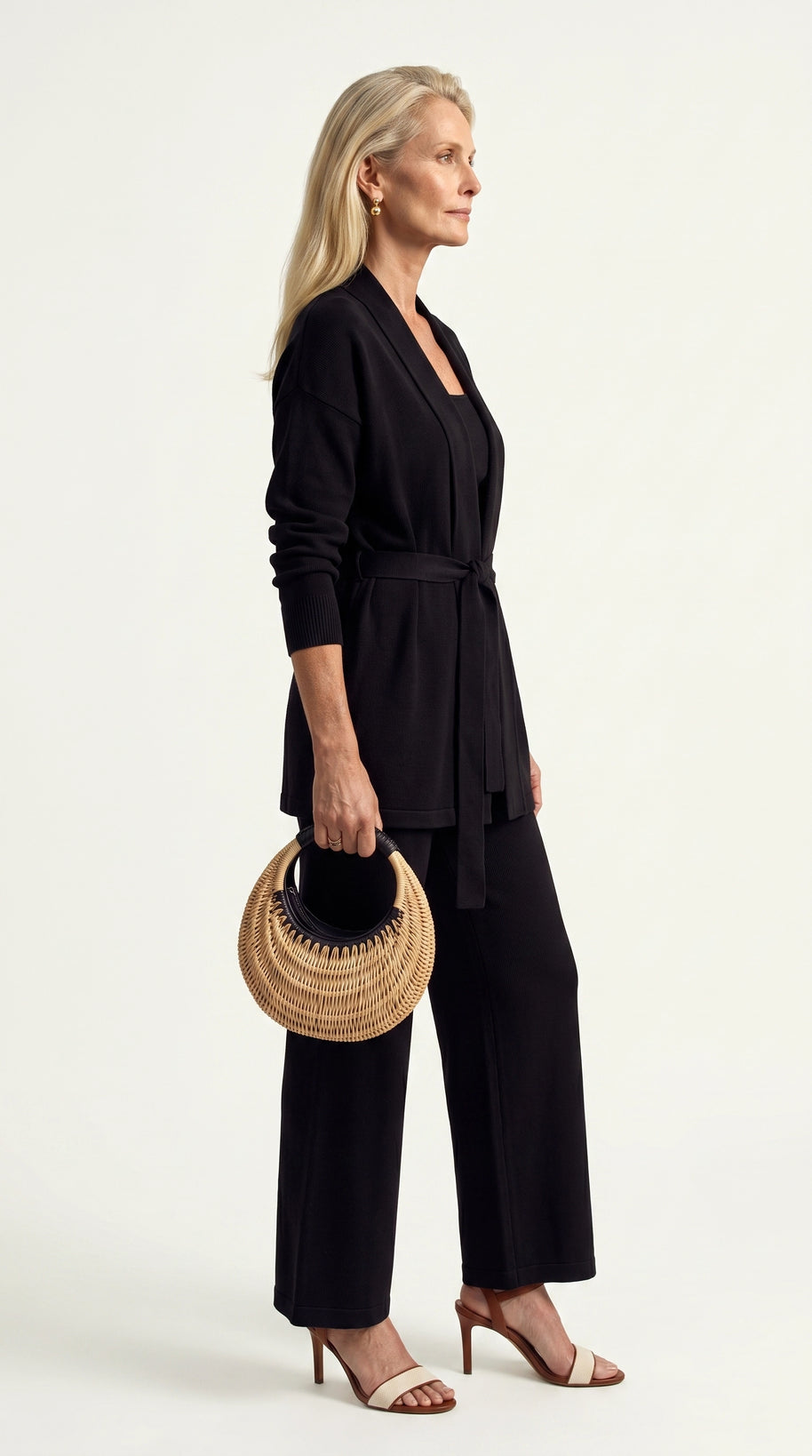 Conjunto Ocaso de Punto | Total Look 3 Piezas | Negro Clásico