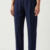 Pantalón Ágata | Sastrería Recta de Cintura Alta | Azul Marino Profundo