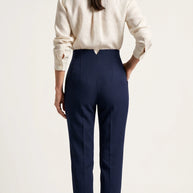 Pantalón Ágata | Sastrería Recta de Cintura Alta | Azul Marino Profundo