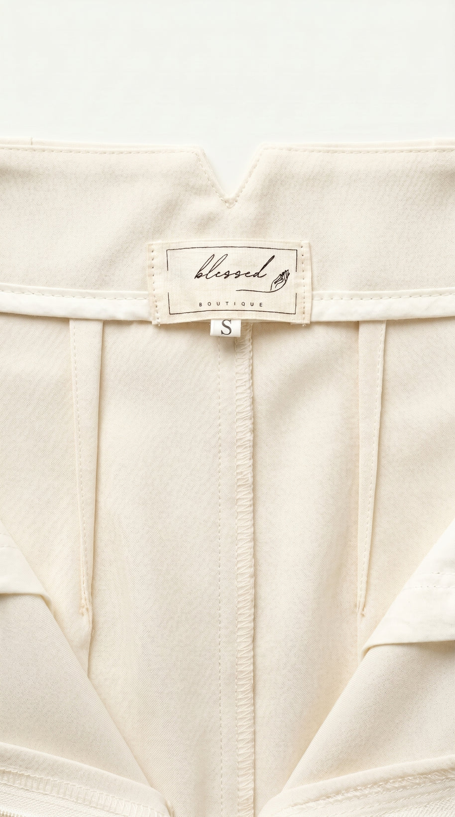 Pantalón Ágata | Sastrería Recta de Cintura Alta | Blanco Marfil