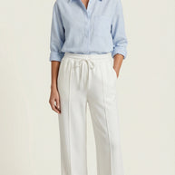 Pantalón Largo Siena Sport-Chic | Blanco Cloud