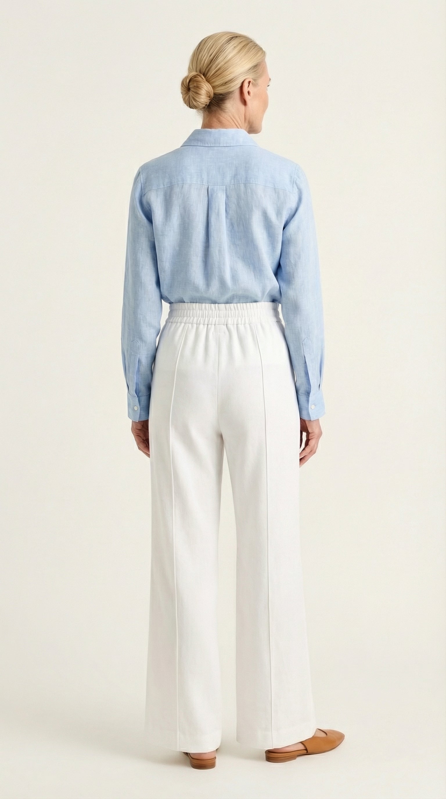 Pantalón Largo Siena Sport-Chic | Blanco Cloud