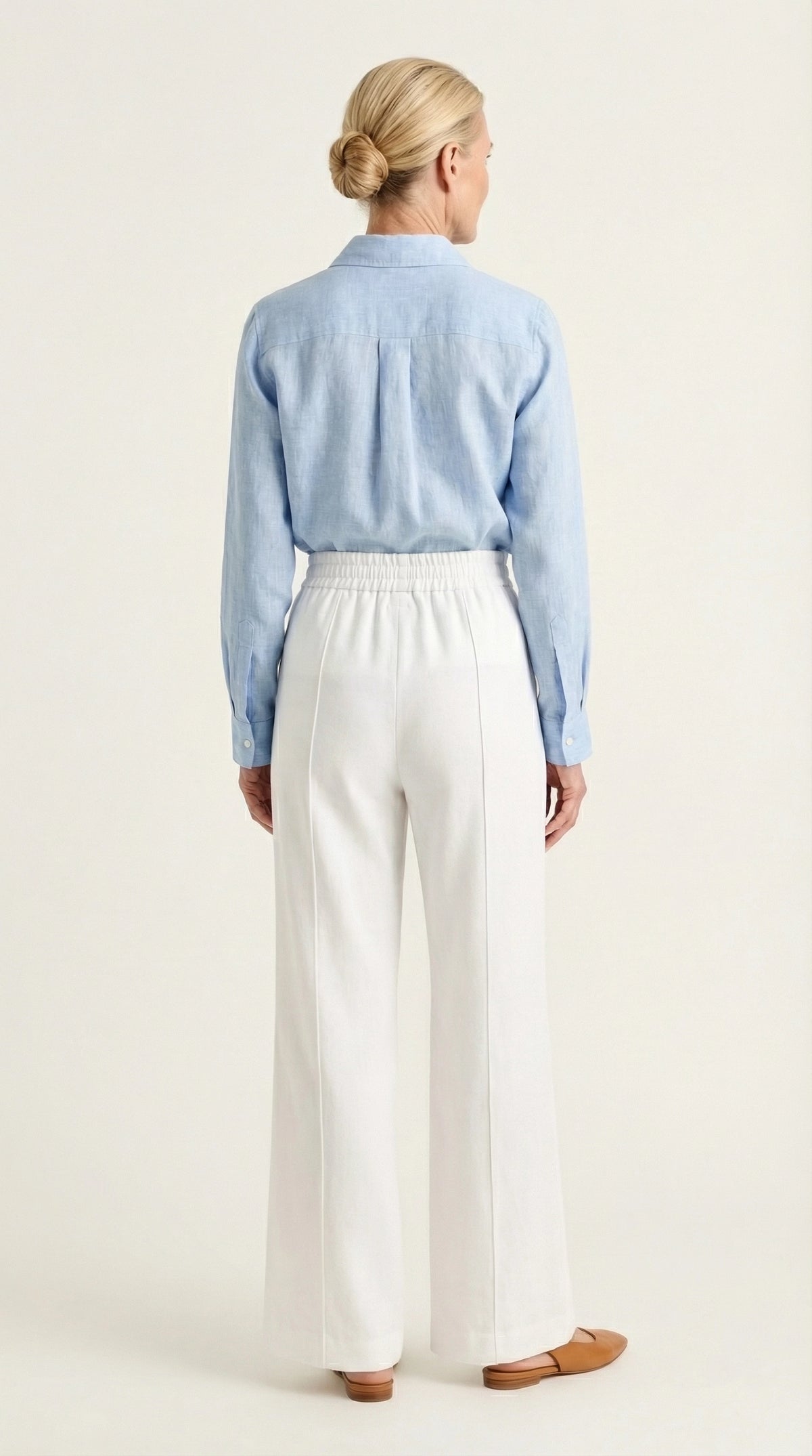 Pantalón Largo Siena Sport-Chic | Blanco Cloud