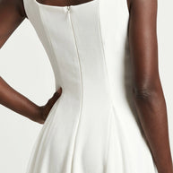 Vestido de fiesta midi Aurora | Blanco Clásico