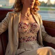 Top Corset Margot | Encaje y Bordado Floral