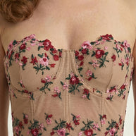 Top Corset Margot | Encaje y Bordado Floral