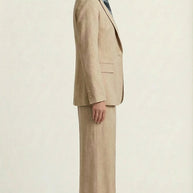 Traje Clásico de Lino Puro Estelle | Beige Perla