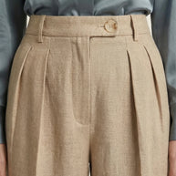 Traje Clásico de Lino Puro Estelle | Beige Perla
