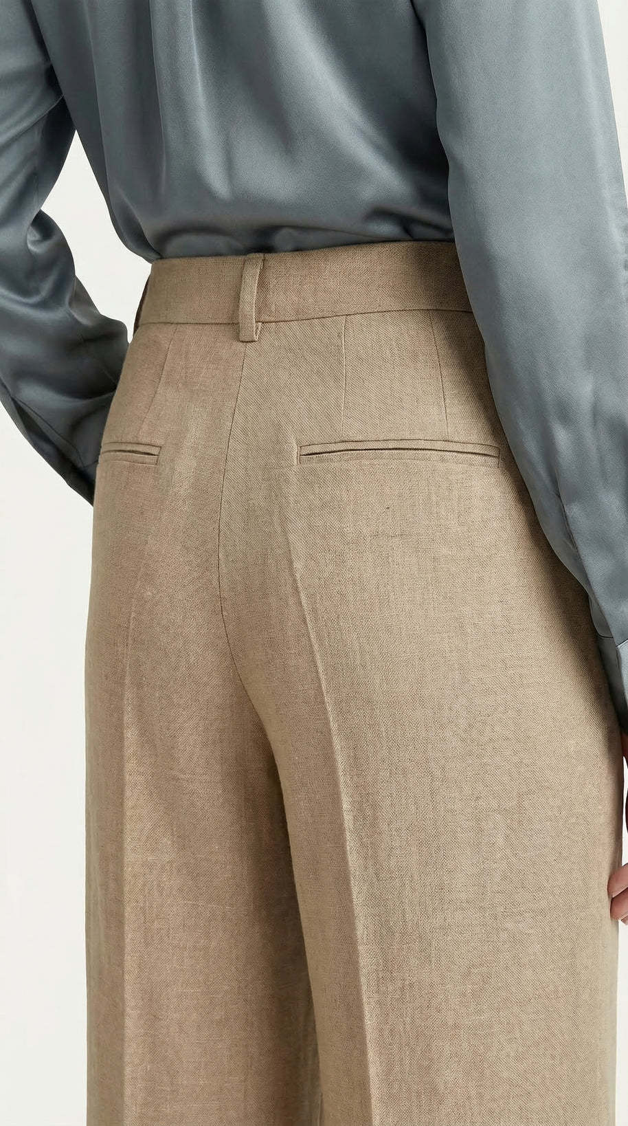 Traje Clásico de Lino Puro Estelle | Beige Perla