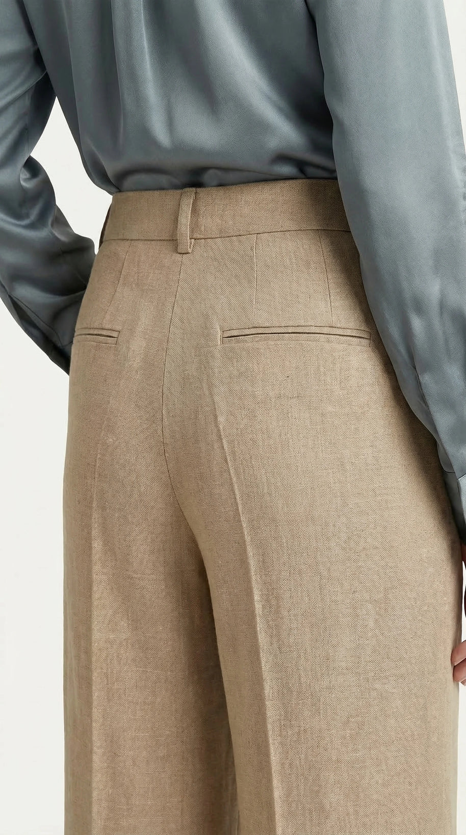 Traje Clásico de Lino Puro Estelle | Beige Perla