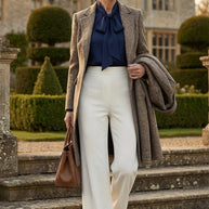 Pantalón Flare Amelie Cintura alta | Blanco Écru
