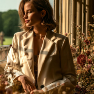 BLAZER SASTRE ÉLISE BEIGE CREMA