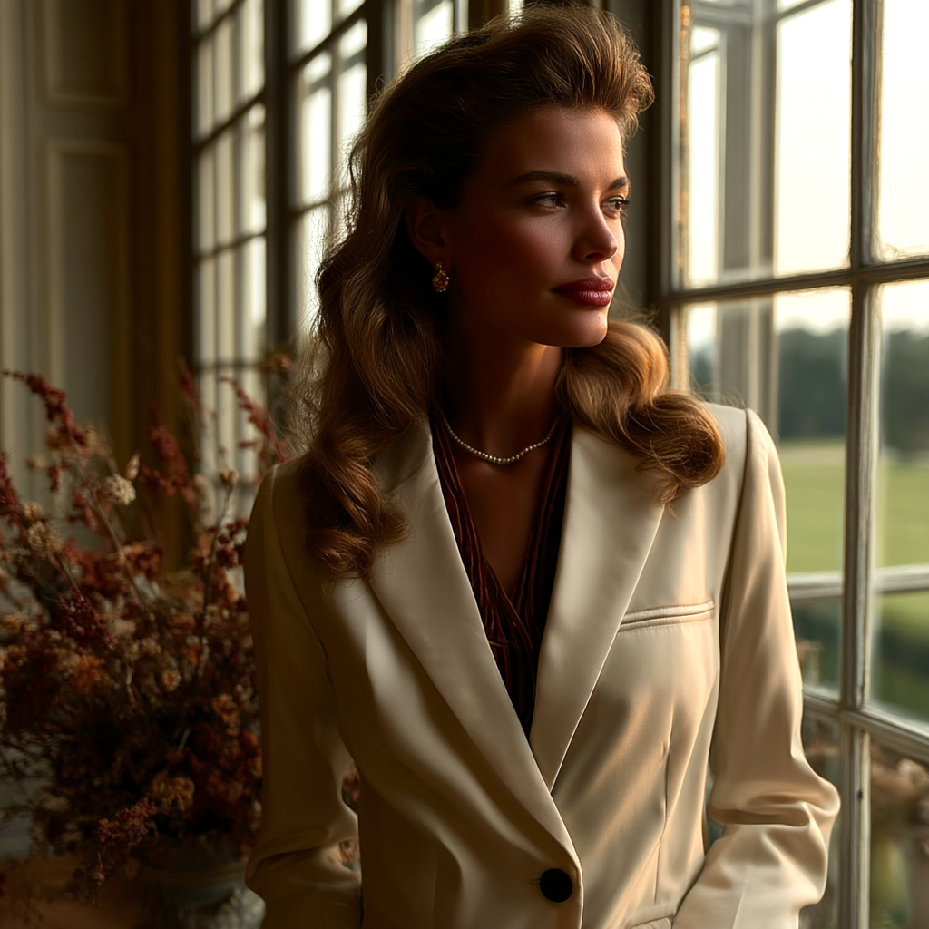 BLAZER SASTRE ÉLISE BEIGE CREMA