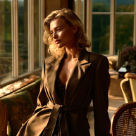 BLAZER CON CINTURÓN VERONA CAFÉ MOCA