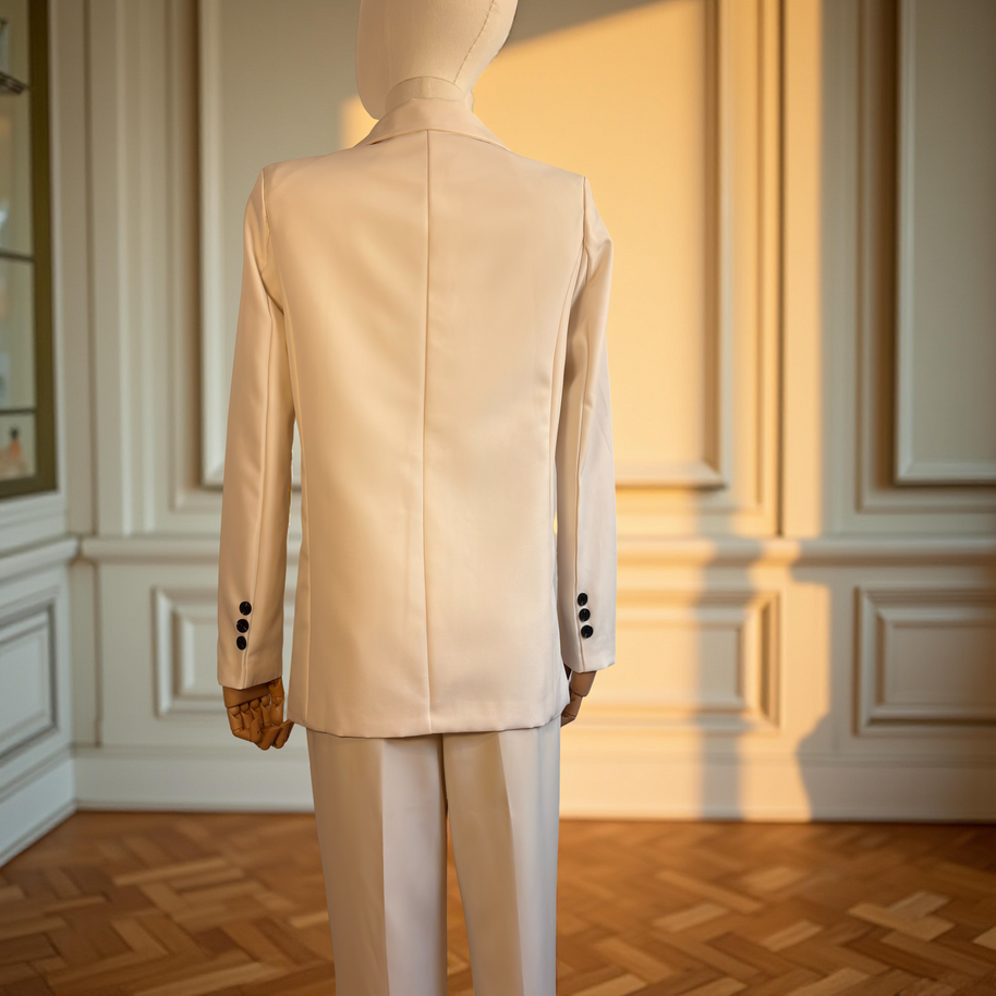 BLAZER SASTRE ÉLISE BEIGE CREMA
