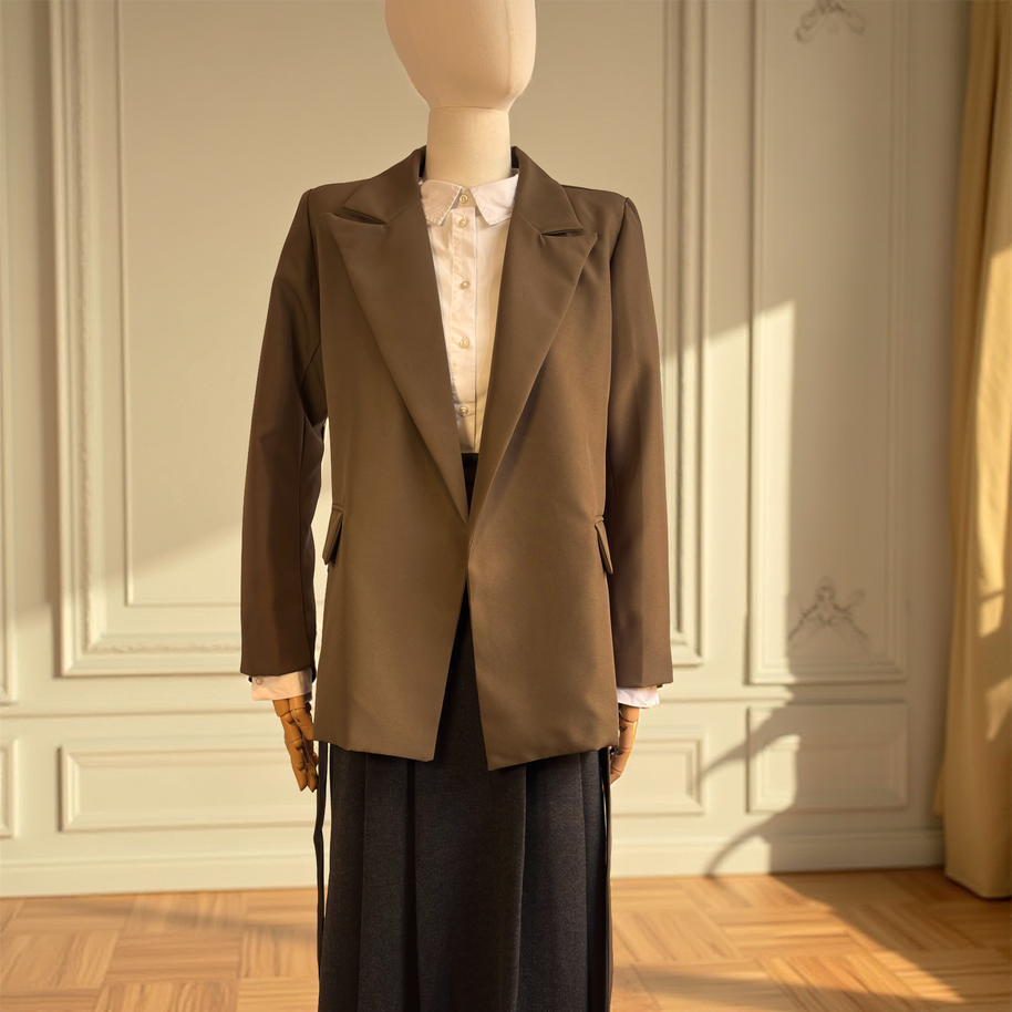 BLAZER CON CINTURÓN VERONA CAFÉ MOCA