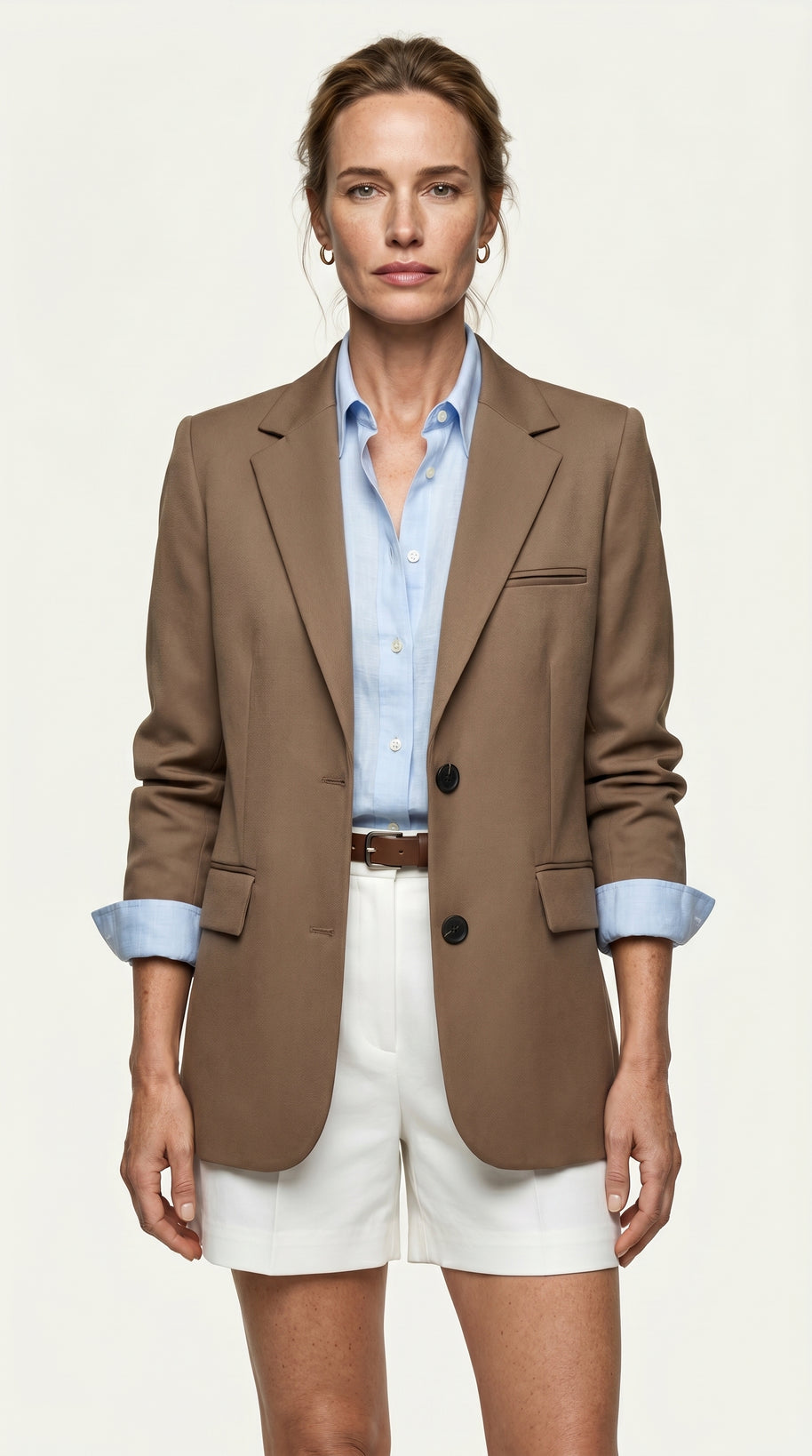 Blazer Élise | Chaqueta Americana Sastre | Nude Caramelo