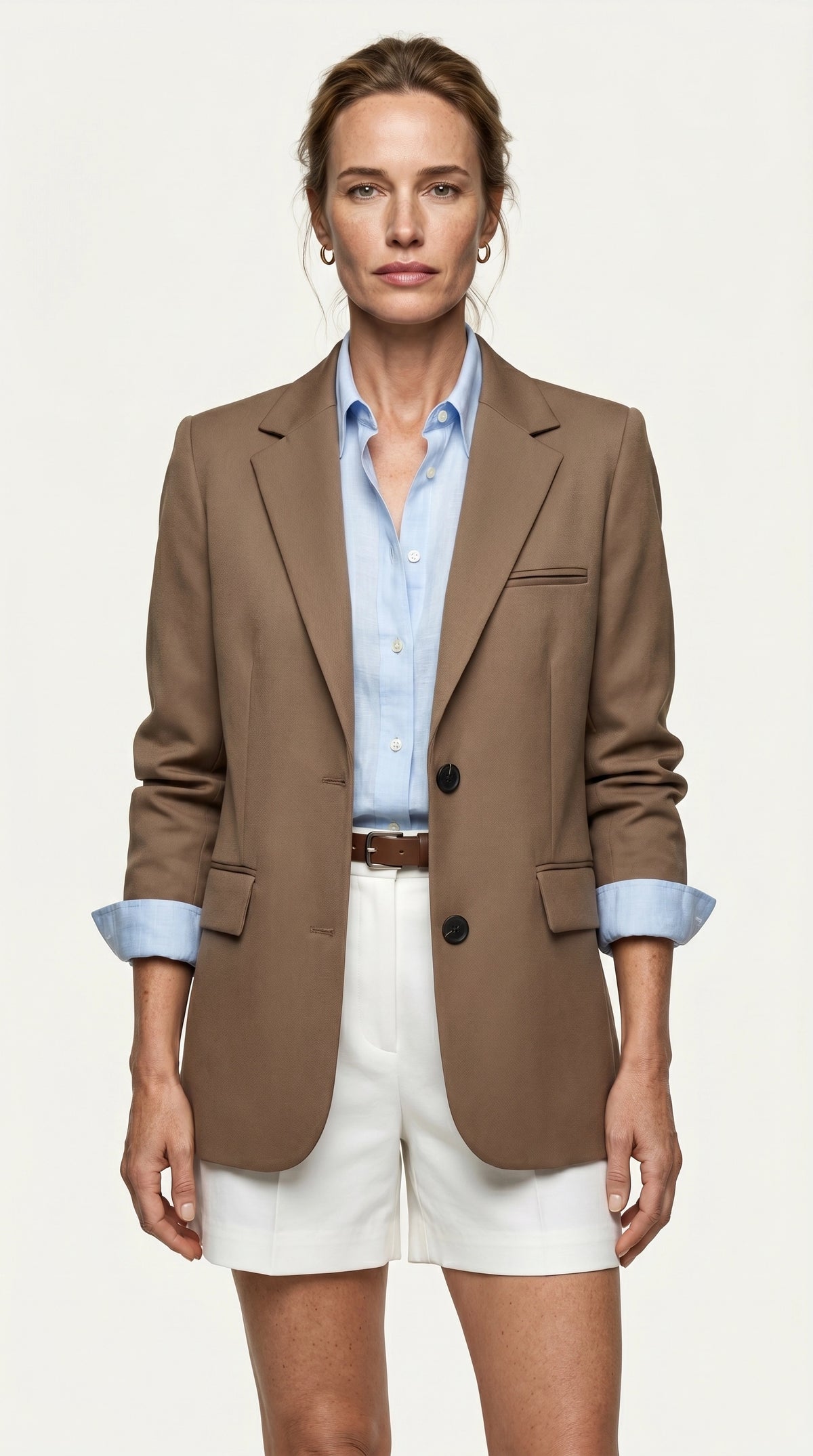Blazer Élise | Chaqueta Americana Sastre | Nude Caramelo