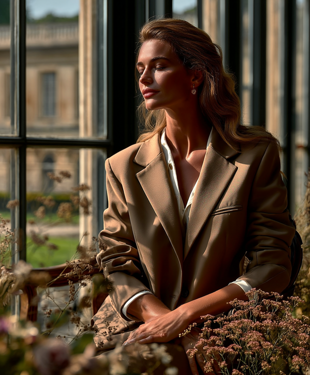 BLAZER SASTRE ÉLISE NUDE CARAMELO