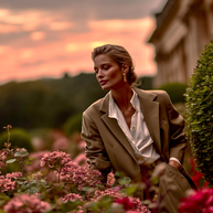 BLAZER SASTRE ÉLISE NUDE CARAMELO