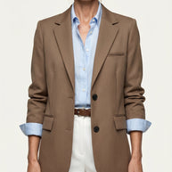 Blazer Élise | Chaqueta Americana Sastre | Nude Caramelo