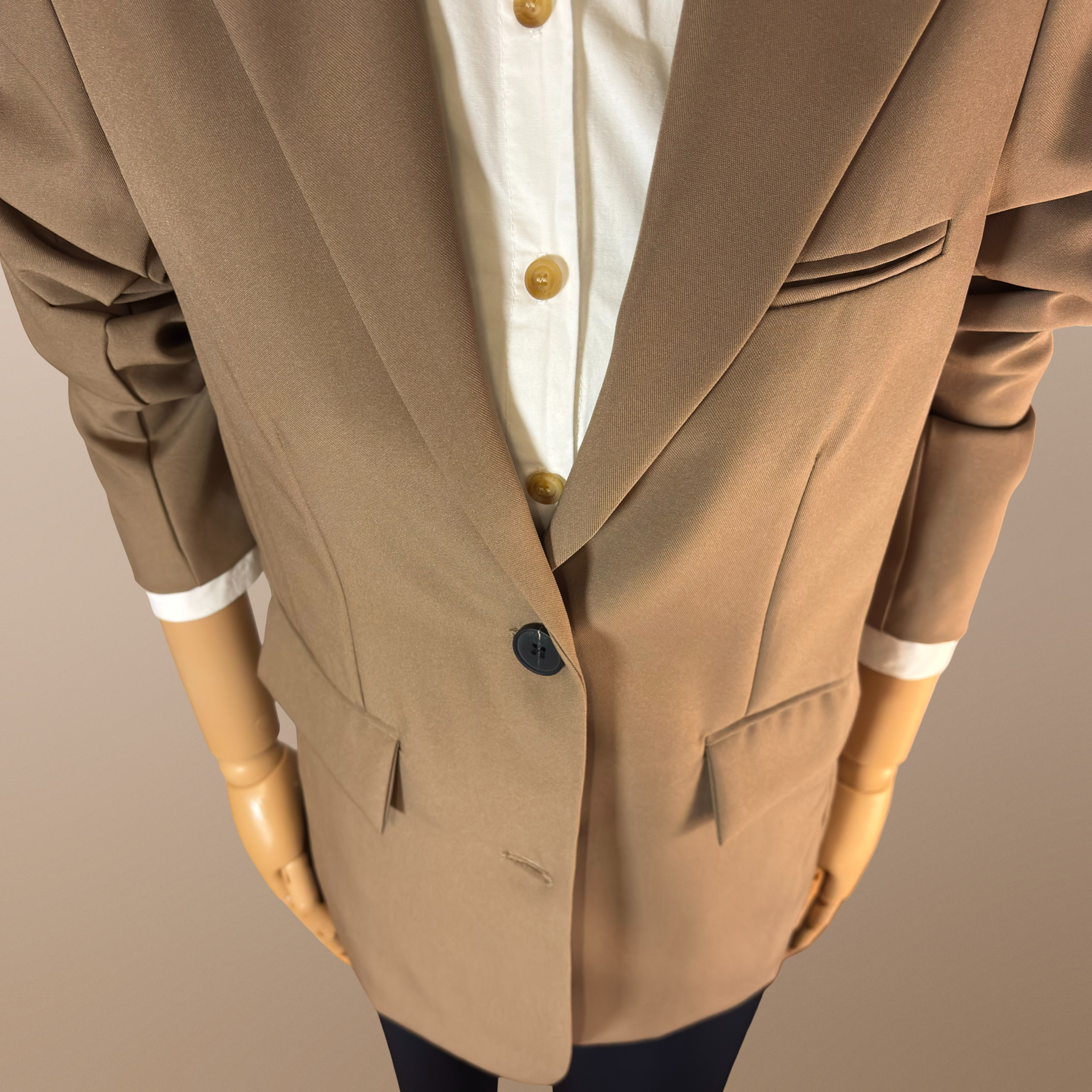 BLAZER SASTRE ÉLISE NUDE CARAMELO