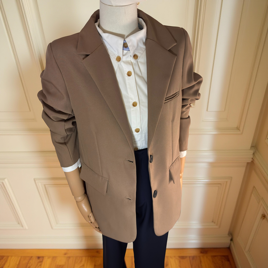BLAZER SASTRE ÉLISE NUDE CARAMELO