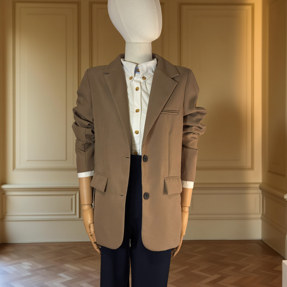 BLAZER SASTRE ÉLISE NUDE CARAMELO