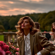 BLAZER SASTRE ÉLISE NUDE CARAMELO
