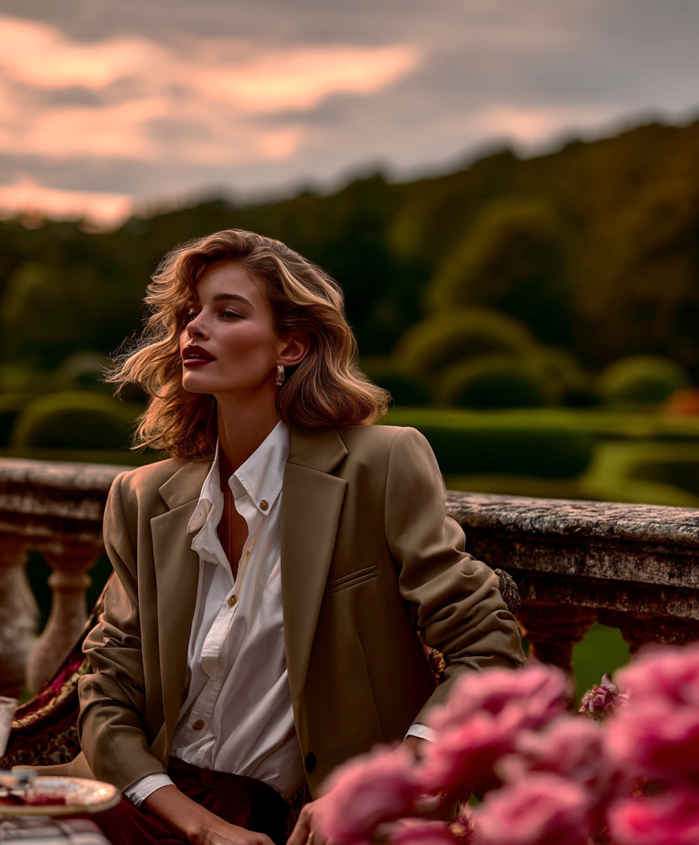 BLAZER SASTRE ÉLISE NUDE CARAMELO