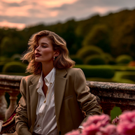 BLAZER SASTRE ÉLISE NUDE CARAMELO